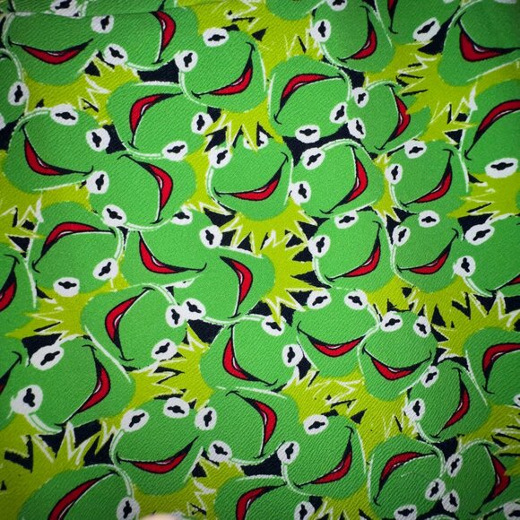 LulaRoe Cassie Kermit the Frog Skirt 3XL - Picture 2 of 3
